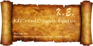 Körtvélyesi Evelin névjegykártya