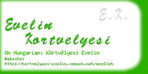 evelin kortvelyesi business card